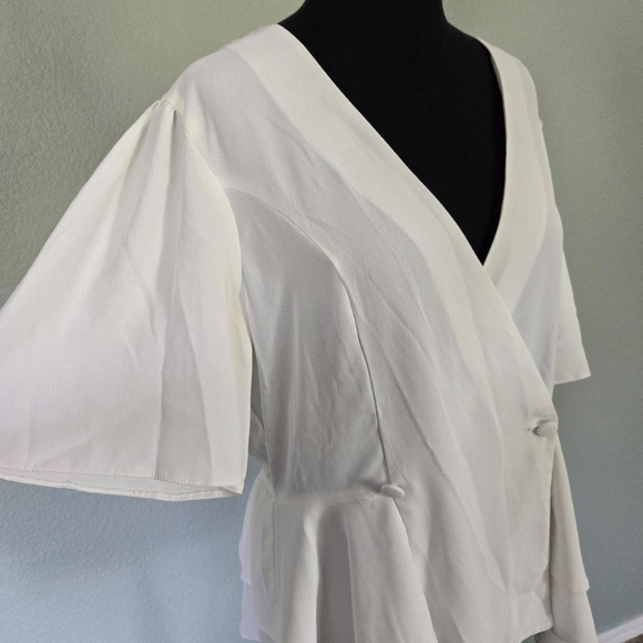 ASOS Design White Ruffle Blouse - Picture 2 of 7
